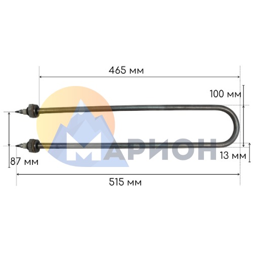 ТЭН для воды 100 А 13/4.0 P 220 (G1/2; мо 87; Ф2)